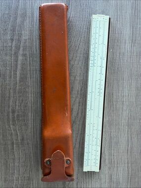 Vintage Keuffel & Esser Slide Rule No. 4055-3 w/ Leather Case